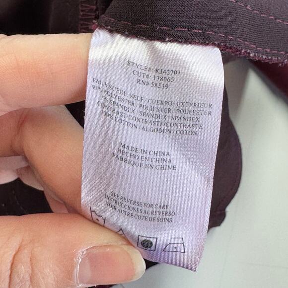 Kut from the Kloth Jacket Womens Small Red Carina Faux Suede Moto Jacket - Picture 7 of 10